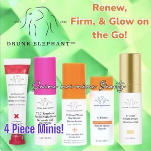 Drunk Elephant Glow on the Go Travel Set- Passioni  B-goldi c-firma & framboos